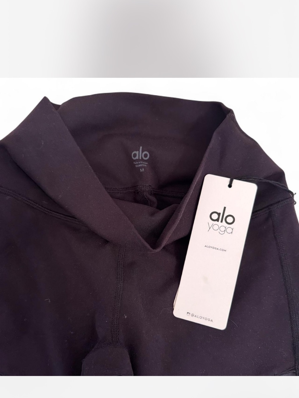ALO Yoga Black Moto-Style Leggings - Picture 2 of 2